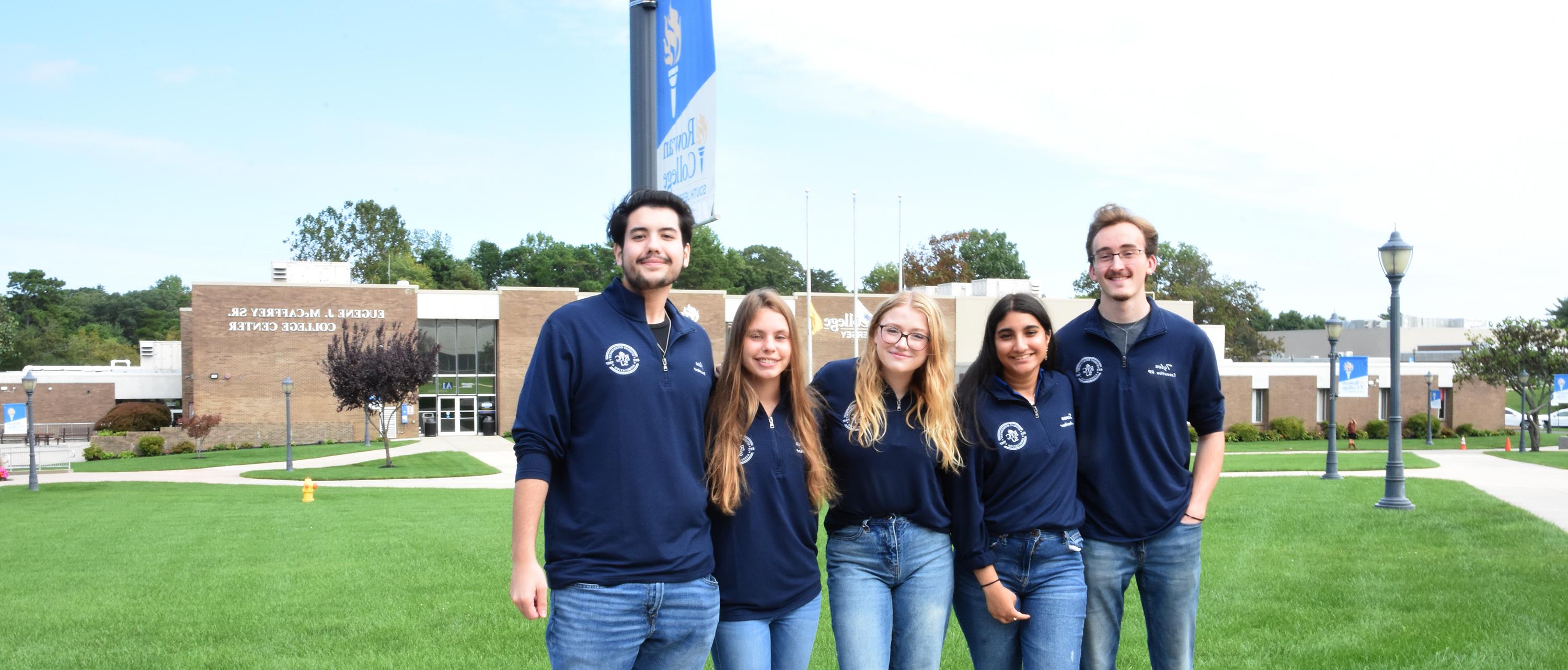 RCSJ GLoucester Campus Student SGA Officers group shot on campus